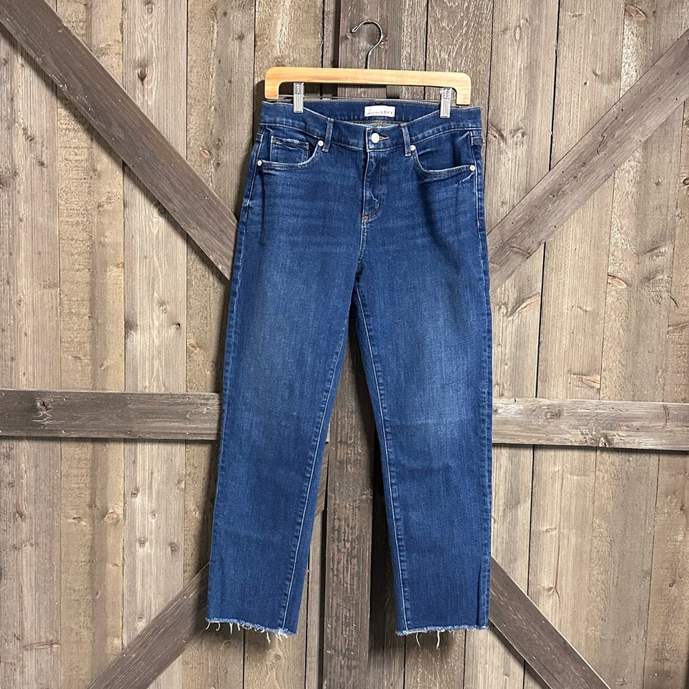 LOFT Super Soft Girlfriend Jeans EUC